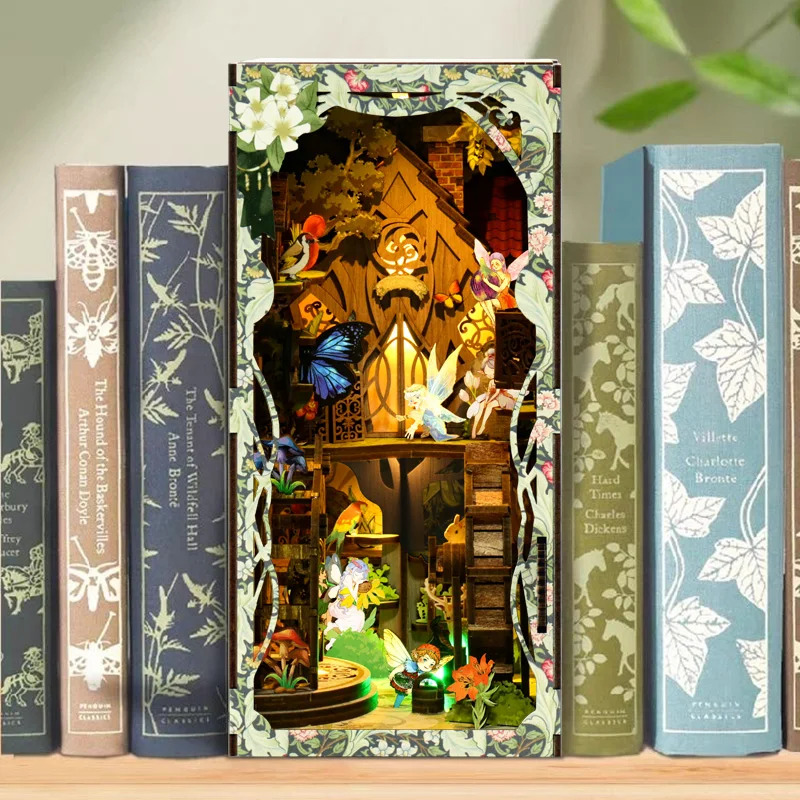 DIY Wooden 3D Book Nook Puzzle - Diy Wooden Book Nook Kit Shelf Insert recension och pris