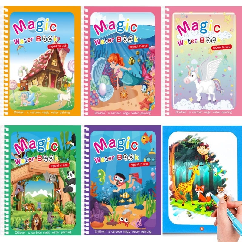Magic Water Drawing Book Child - Reusable Water Magic Coloring Book recension och pris