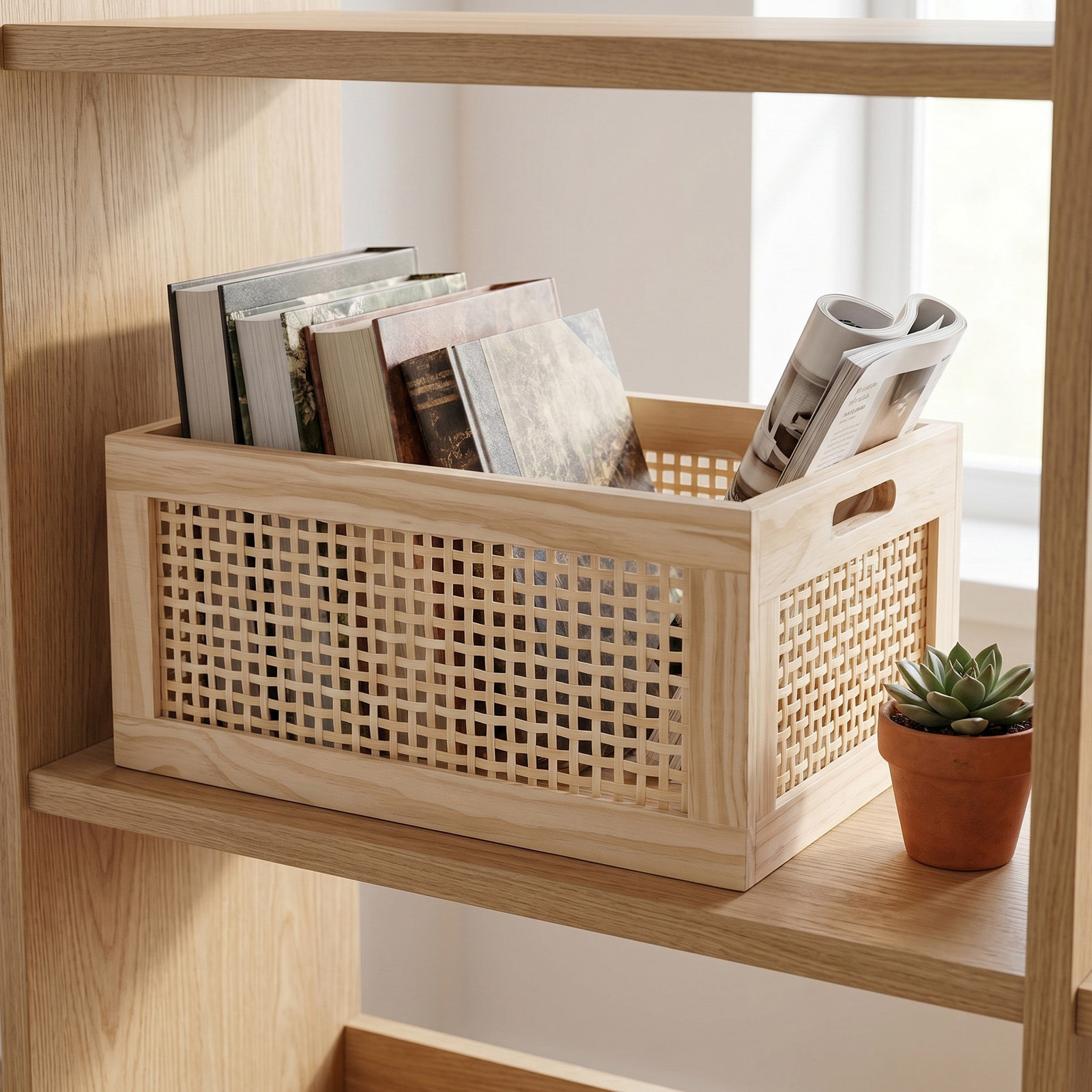 Rustic Wooden Magazine Basket  - Magazines recension och pris