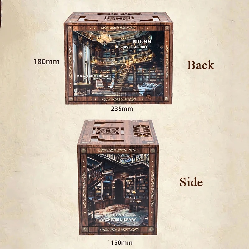 3D Model Kit With Light Booken - Diy Wooden Book Nook Kit Shelf Insert recension och pris