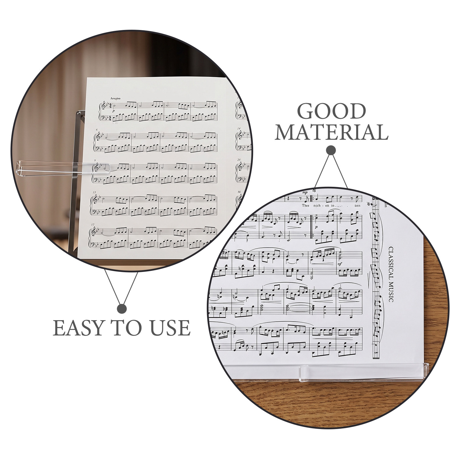 6Pairs Clear Acrylic Music Sta - Clear Acrylic Book Stand Holder recension och pris