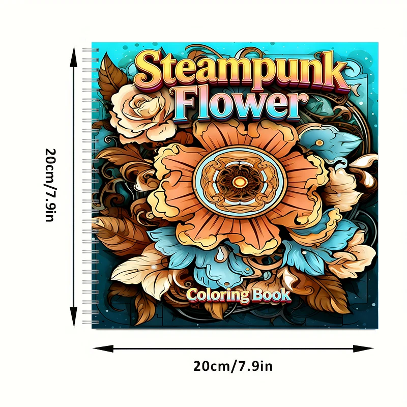 Coloring Book Steampunk Flower - Adult Coloring Book Stress Relief recension och pris